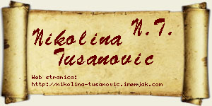 Nikolina Tušanović vizit kartica